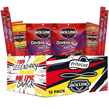 Frito Lay Jack Link's Meats Sampler Variety Pack, (Pack of 12)