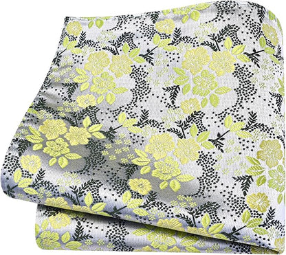 GUSLESON 3.15"（8cm） Mens Floral Tie and Lapel Pin Necktie Hankerchief Cufflinks Set for Men