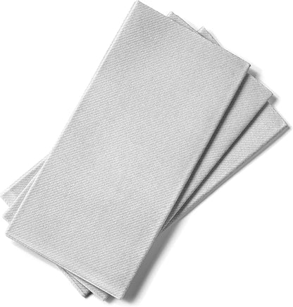 AMERICAN HOMESTEAD Paper Napkins - Silver Disposable Linen-Like Dinner Napkins - Restaurant-Quality Table Serviettes for Weddings, Parties, and Events - 15.75" x 15.75" - 50 Count