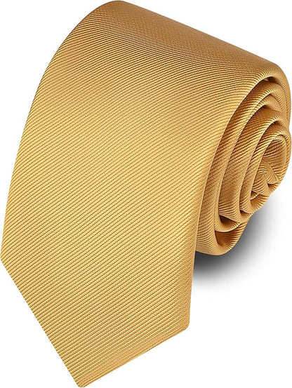 Branduce 3.15"（8cm） Men's Solid Color Formal Woven Necktie + Gift Box