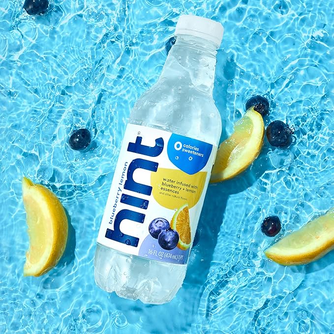 Hint Fruit-Infused Bottled Water, 4-Flavor White Variety Pack - Sugar Free Flavored Water with Zero Calories, Naturally Flavored, and No Artificial Sweeteners - 16 Fl Oz (Pack of 12)
