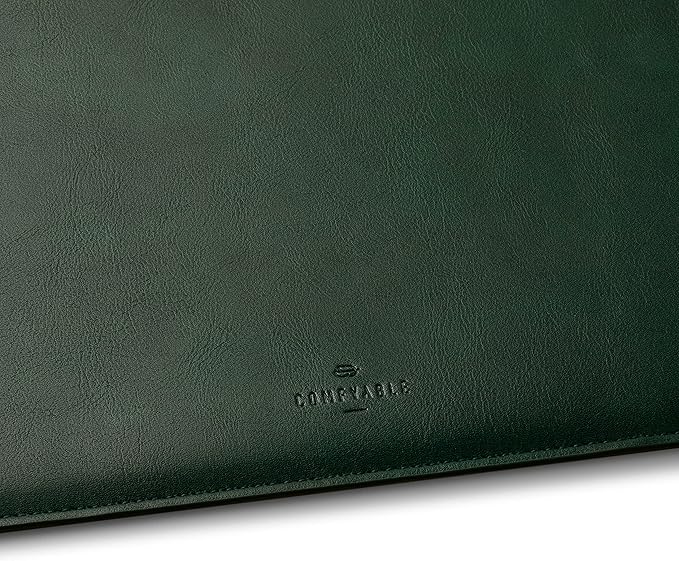 Comfyable Laptop Sleeve 13 Inch Precisely Compatible with MacBook Air M4 2025-2018 & MacBook Pro M2 2022 M1 2020-2016, Faux Leather Cover Case, Green