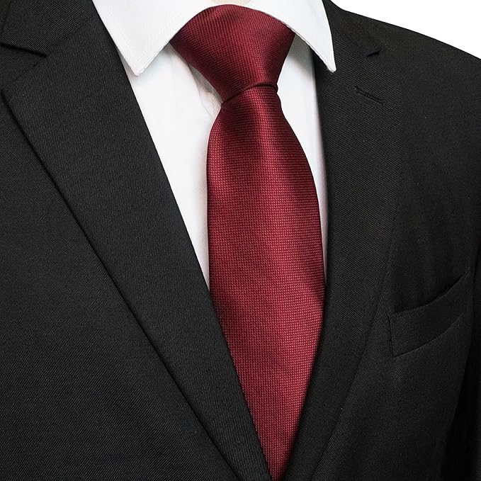 JEMYGINS Solid Color Tie Mens Necktie for Business and Wedding