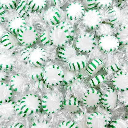 Holiday Spearmint Starlights Hard Candy Mints - 3 lbs - Spearmint Flavored Old School Disks Classic Hard Candies - American Vintage Candy Bulk Assortment - Individually Wrapped, 48 oz.