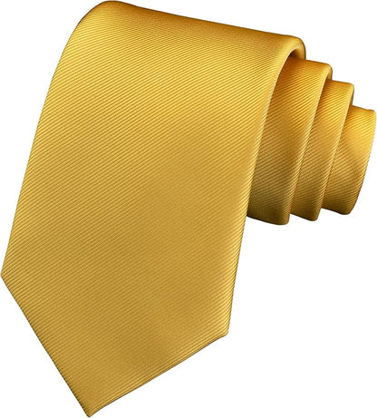 Branduce 3.15"（8cm） Men's Solid Color Formal Woven Necktie + Gift Box