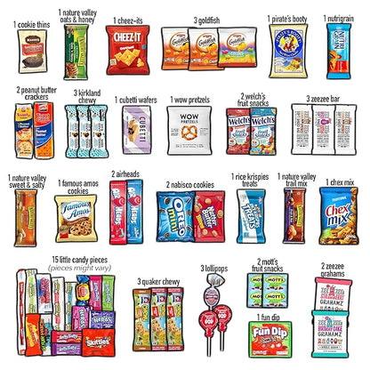 CRAVEBOX Snacks Box Variety Pack Care Package (55 Count) Christmas Treats Gift Basket Adults Kids Grandkids Guys Girls Women Men Boyfriend Birthday Cookies Chips College Student Office School