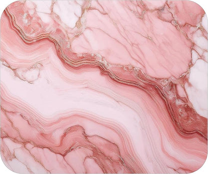 Pink Marble Agate Mouse Pad Mat Mousepad for Desk Computer Laptop PC Gaming Home or Office Gift Marbled Abstract (Pink 4 MP44)