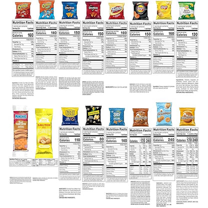 Frito-Lay Ultimate Classic Snacks Package, Variety Assortment of Chips, Cookies, Crackers, & Nuts, (Pack of 40) (Packaging May Vary)