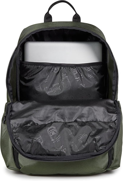 JanSport Venture Daypack – Travel Pack With Large Main Compartment, Padded Laptop Sleeve, Dual Water Bottle Pockets, and Attachment Buckles, Cargo Green