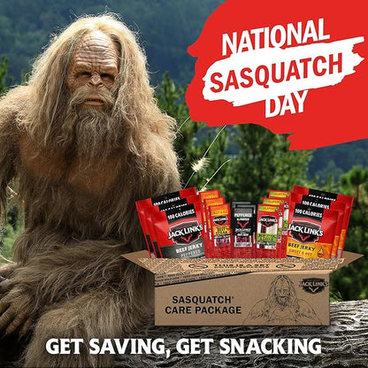Jack Link's Spicy Beef Jerky Gift Basket Variety Pack - Includes Jerky, Meat & Cheese Combos, and Beef Steaks, Great Gift for Men, Perfect Hunting Trip Snacks, 15-Piece Assorted Spicy Meat Snack Pack