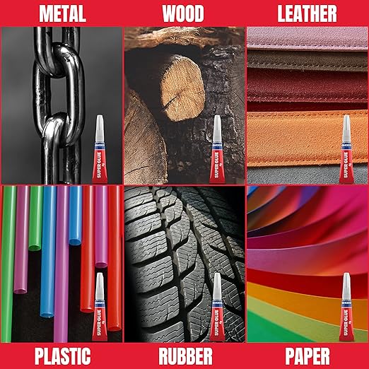 4 Gram x 8 Strong Super Glue All Purpose with Anticlog Cap. Super Fast & Strong Adhesive superglue, Cyanoacrylate Glue for Hard Plastics, DIY Crafts and Many More