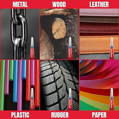 4 Gram x 8 Strong Super Glue All Purpose with Anticlog Cap. Super Fast & Strong Adhesive superglue, Cyanoacrylate Glue for Hard Plastics, DIY Crafts and Many More