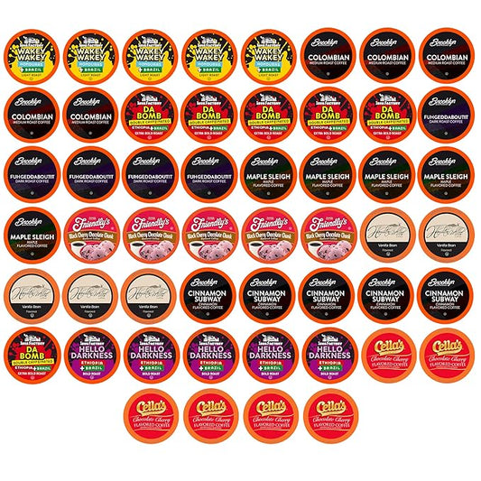 Two Rivers Coffee Lovers Coffee Pods Sampler Compatible with K Cup Brewers Including 2.0, Single Serve Variety Pack, 52 Count