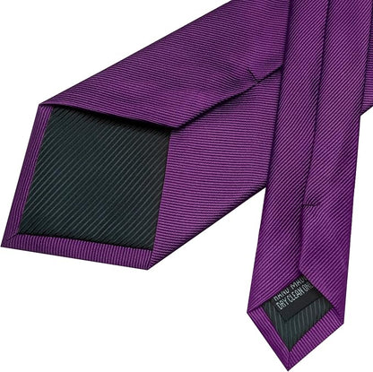 JEMYGINS Formal Necktie Solid Color Tie and Pocket Square with Tie Clip Lapel Pin Sets for Men 4PCS