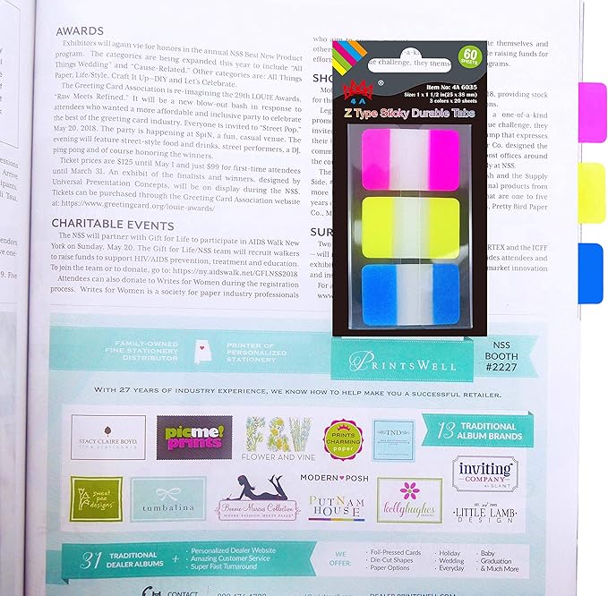 Pop-up Durable File Tabs,Divider Tabs,Page Marker Index Label Flags,Transparent Tabs Stickers,Writable Labels,Bookmarks,Repositionable, Great Labeling,Flaging,5 Pads/Set,4A 6035x5