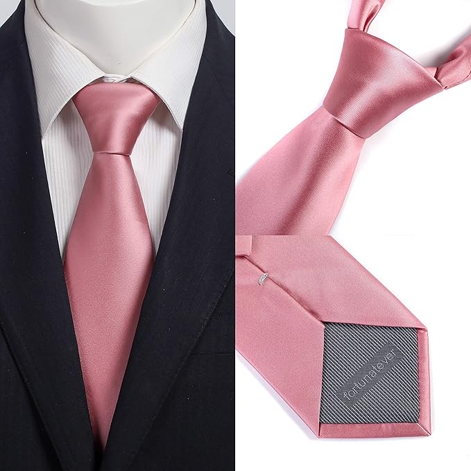Mens Solid Satin Mens Tie With Hanky,Handmade Neckties For Men