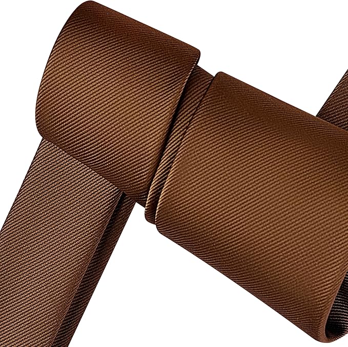 Branduce 3.15"（8cm） Men's Solid Color Formal Woven Necktie + Gift Box
