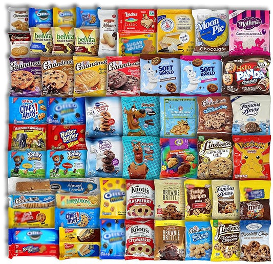 Niro Gift Basket | Cookie Variety Pack, Cookies Individually Wrapped Assortment| The Perfect Care Package for Your Loved Ones| 40 Packs