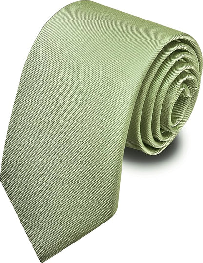 Branduce 3.15"（8cm） Men's Solid Color Formal Woven Necktie + Gift Box