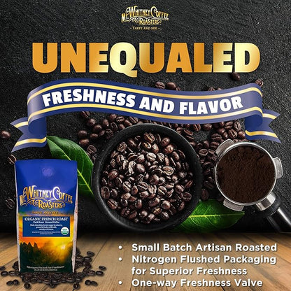 Mt. Whitney Organic French Roast, Dark Roast, Low Acid Coffee (Ground, 2 Lb)