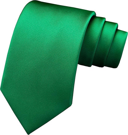 Branduce 3.15"（8cm） Men's Solid Color Formal Woven Necktie + Gift Box