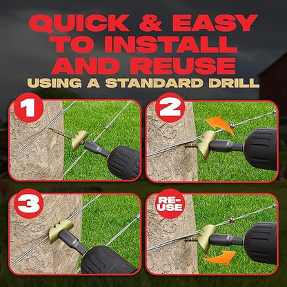Cat's Claw Fasteners 75 Pieces 2" for Softwoods | Replaces Fence Staples Installs Quickly with Power Drill - No Hammer Needed | Durable & Stronger Than Standard Fencing Staples Easy Install