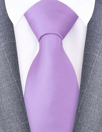 Branduce 3.15"（8cm） Men's Solid Color Formal Woven Necktie + Gift Box
