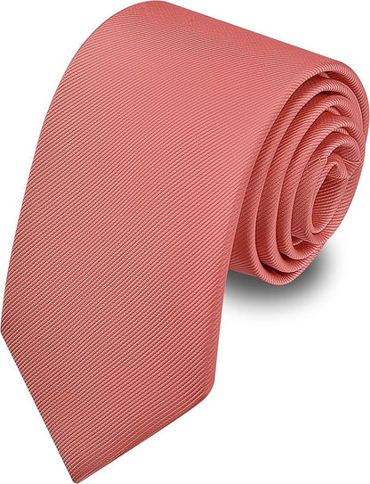 Branduce 3.15"（8cm） Men's Solid Color Formal Woven Necktie + Gift Box