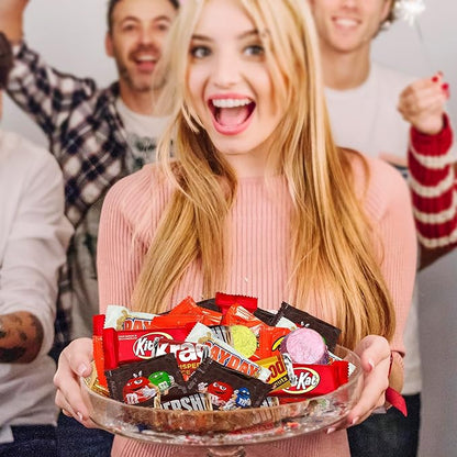 Assorted Chocolate Candy Mix - Individually Wrapped Milk, Dark, and White Chocolates - 5lb Bulk Variety Pack for Snacking, Sharing, and Gifting - Ideal for Home, Office, and Events
