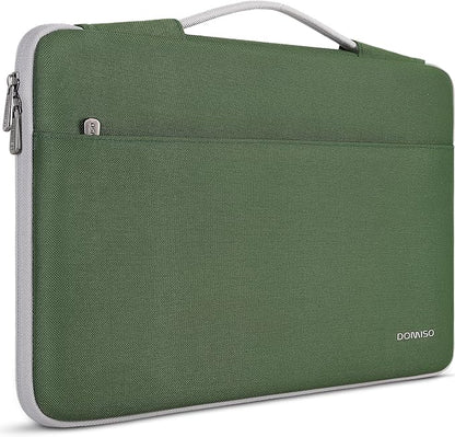 DOMISO 17.3 inch Laptop Case Sleeve Protective Cover Compatible with 17.3 inch HP Pavilion Envy 17/Lenovo IdeaPad/Acer/ASUS/Dell/Alienware/LG Gram,Water Resistant Computer Bag,Avocado Green