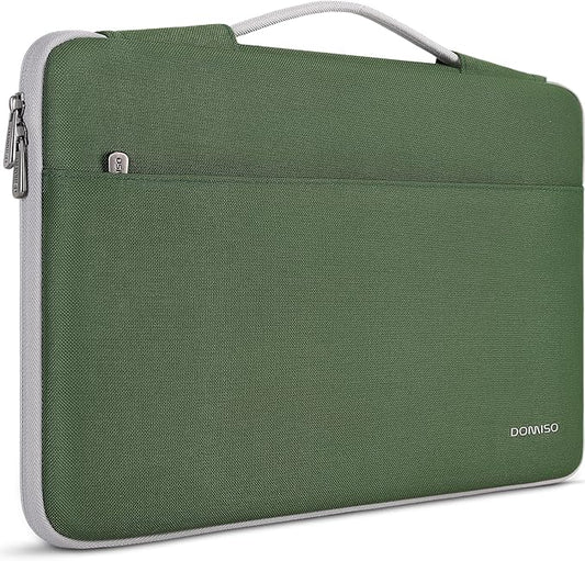 DOMISO 15.6 inch Laptop Case Sleeve Protective Cover Compatible with 16 inch MacBook Pro M4 M3 M2/Pro Max,15.6-16 inch HP Dell ASUS Lenovo Chromebook,Waterproof Computer Cases Bag,Avocado Green