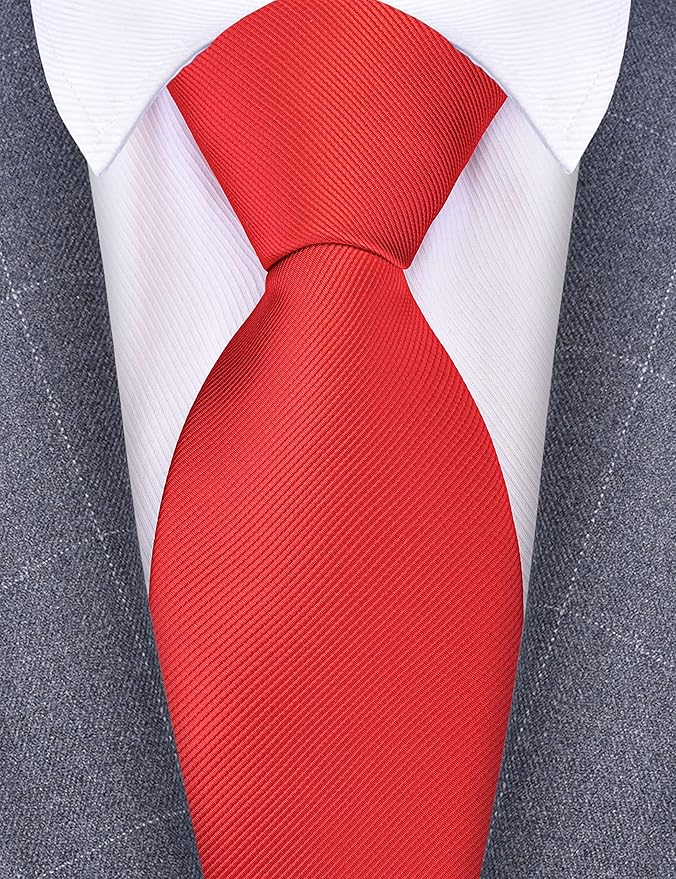 Branduce 3.15"（8cm） Men's Solid Color Formal Woven Necktie + Gift Box