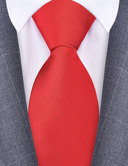 Branduce 3.15"（8cm） Men's Solid Color Formal Woven Necktie + Gift Box