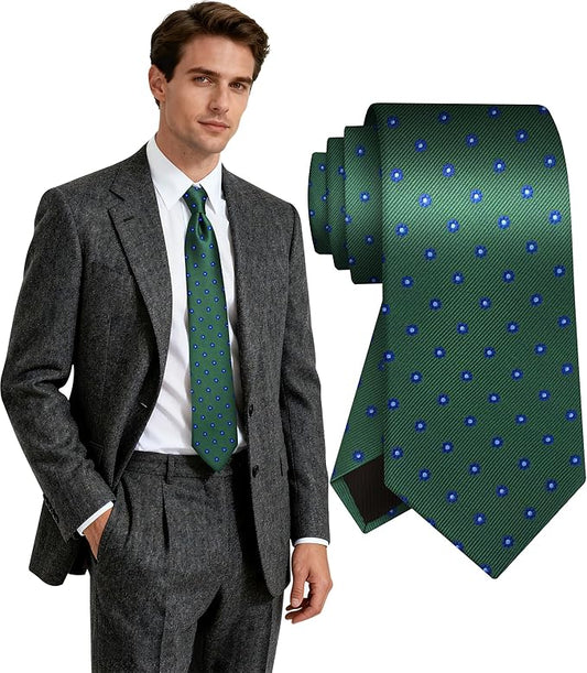 Fineknot Ties for Men, Jacquard Neck Ties, Mens Plaid Paisley Striped Tie, Classic Floral Mens Ties for Wedding Business