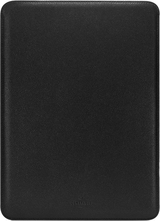 Comfyable Slim Laptop Sleeve 16 Inch Compatible for MacBook Pro 16-Inch M4 M3 M2 Pro/Max 2024, Faux Leather Protective 16-in Mac Cover Case, Black