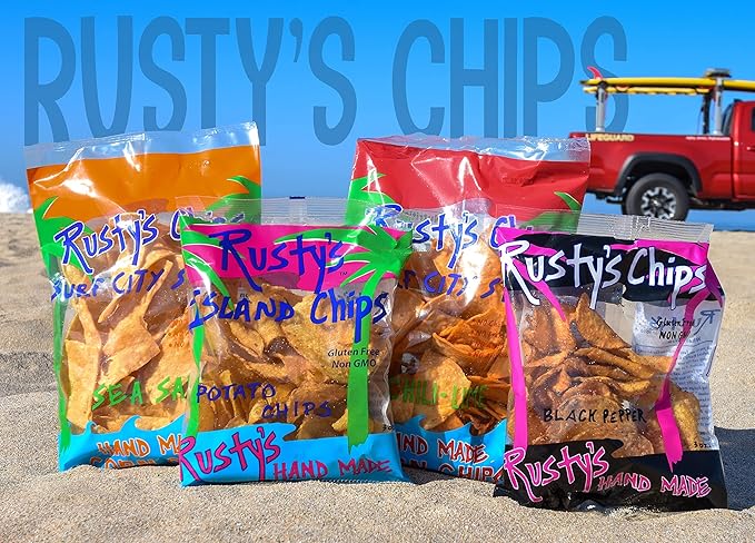 Rusty’s Chips - Crunchy & Healthy Chips for a Quick Bite - Gluten Free Chips, No Preservatives, Non-GMO, Vegan-Friendly Snack Pack