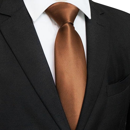JEMYGINS Solid Color Tie Mens Necktie for Business and Wedding