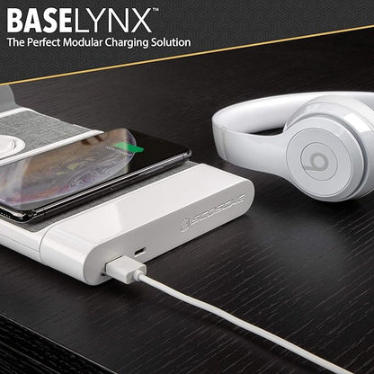 Scosche BLPEWT-SP 30W Dual USB Port Power Endcap for Scosche BaseLynx Modular Charging Stations, White