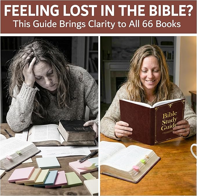 Bible Study Guide for Women & Men – Beginner-Friendly Study of All 66 Books with Life Application & Reflection Notes | Premium Lay-Flat Hardcover Devotional Journal