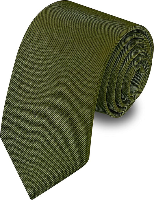 Branduce 3.15"（8cm） Men's Solid Color Formal Woven Necktie + Gift Box