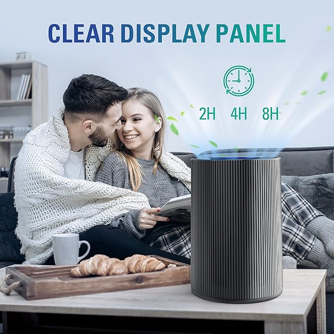 STEALTH Air Purifiers for Home Allergies Pets Hair Dander Pollen Up to 1345 Ft²/H, H13 True HEPA 3-in-1 Filter Air Cleaner, Ozone Free 24db Sleep Mode,3 Speeds Timer for Lage Room Dorm Bedroom