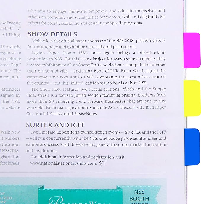 Pop-up Durable File Tabs,Divider Tabs,Page Marker Index Label Flags,Transparent Tabs Stickers,Writable Labels,Bookmarks,Repositionable, Great Labeling,Flaging,5 Pads/Set,4A 6035x5