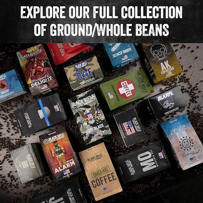 Black Rifle Coffee Company Gunship Roast, 12oz Bag, Ground Coffee Light Roast - Roasted Blend Made from Arabica Beans - Colombian & Brazilian Beans - Veteran Founded & American Made