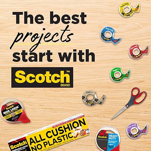 Scotch Magic Tape, Invisible, Home Office Supplies and School Supplies for College and Classrooms, 18 Refill Tape Rolls, Create Halloween Crafts