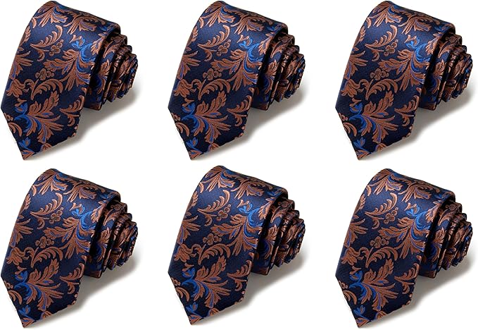 Tie For Men Necktie Woven Jacquard Neck Ties Set 6 PCS
