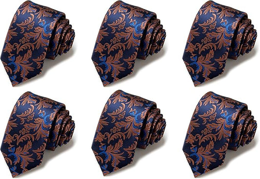 Tie For Men Necktie Woven Jacquard Neck Ties Set 6 PCS