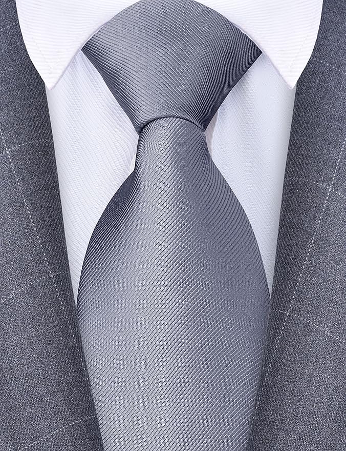 Branduce 3.15"（8cm） Men's Solid Color Formal Woven Necktie + Gift Box