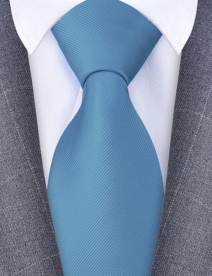 Branduce 3.15"（8cm） Men's Solid Color Formal Woven Necktie + Gift Box