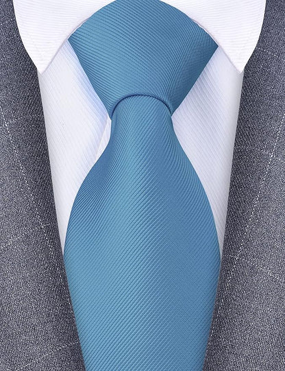 Branduce 3.15"（8cm） Men's Solid Color Formal Woven Necktie + Gift Box