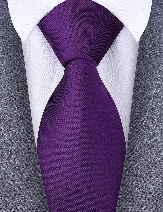 Branduce 3.15"（8cm） Men's Solid Color Formal Woven Necktie + Gift Box
